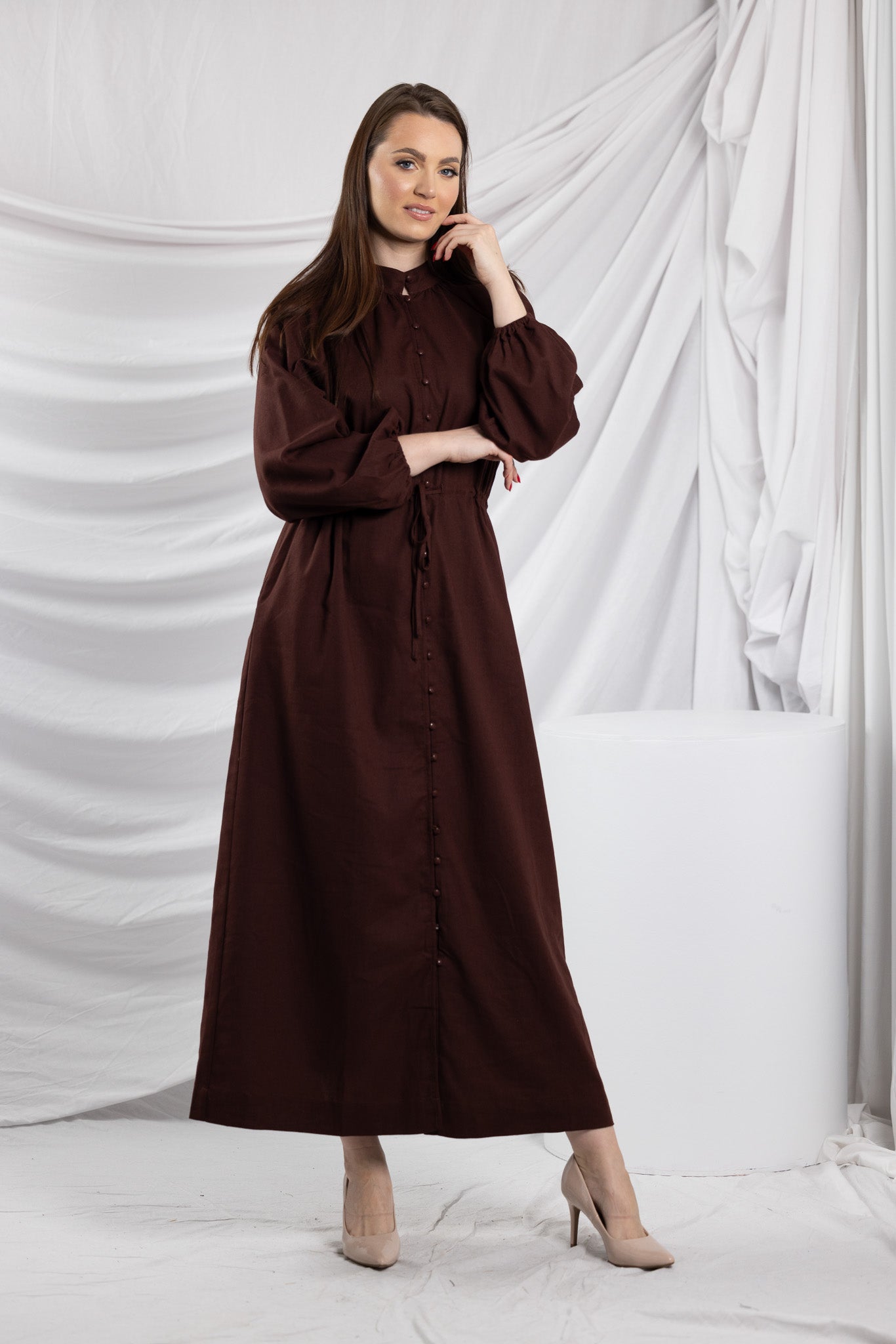 M8360Chocolate-dress-abaya