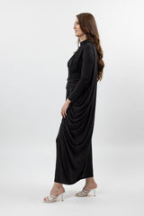 M8387Black-drape-dress