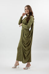 M8387Green-drape-dress
