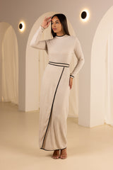 M8409Beige-knit-dress