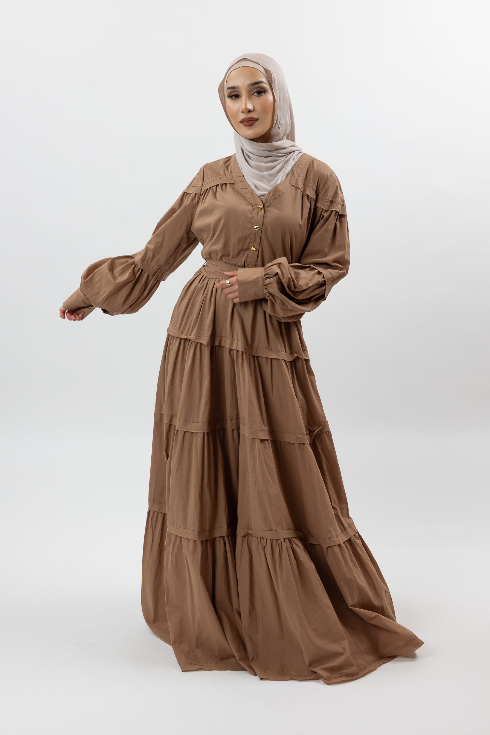 M8474Tan-maxi-dress