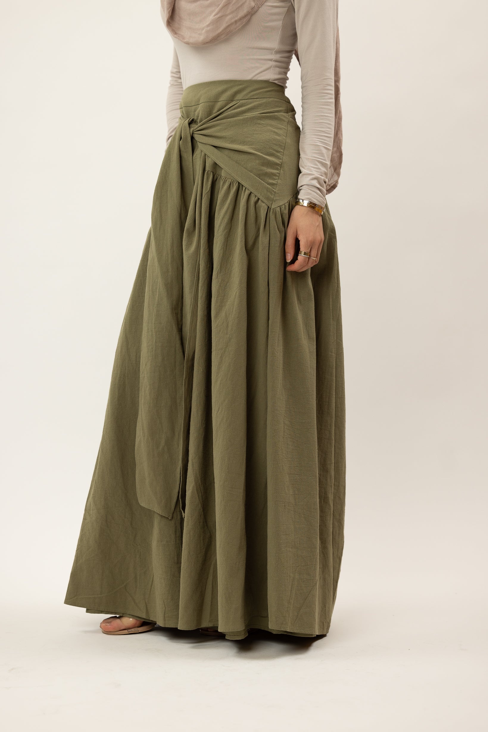 M8481Khaki-skirt