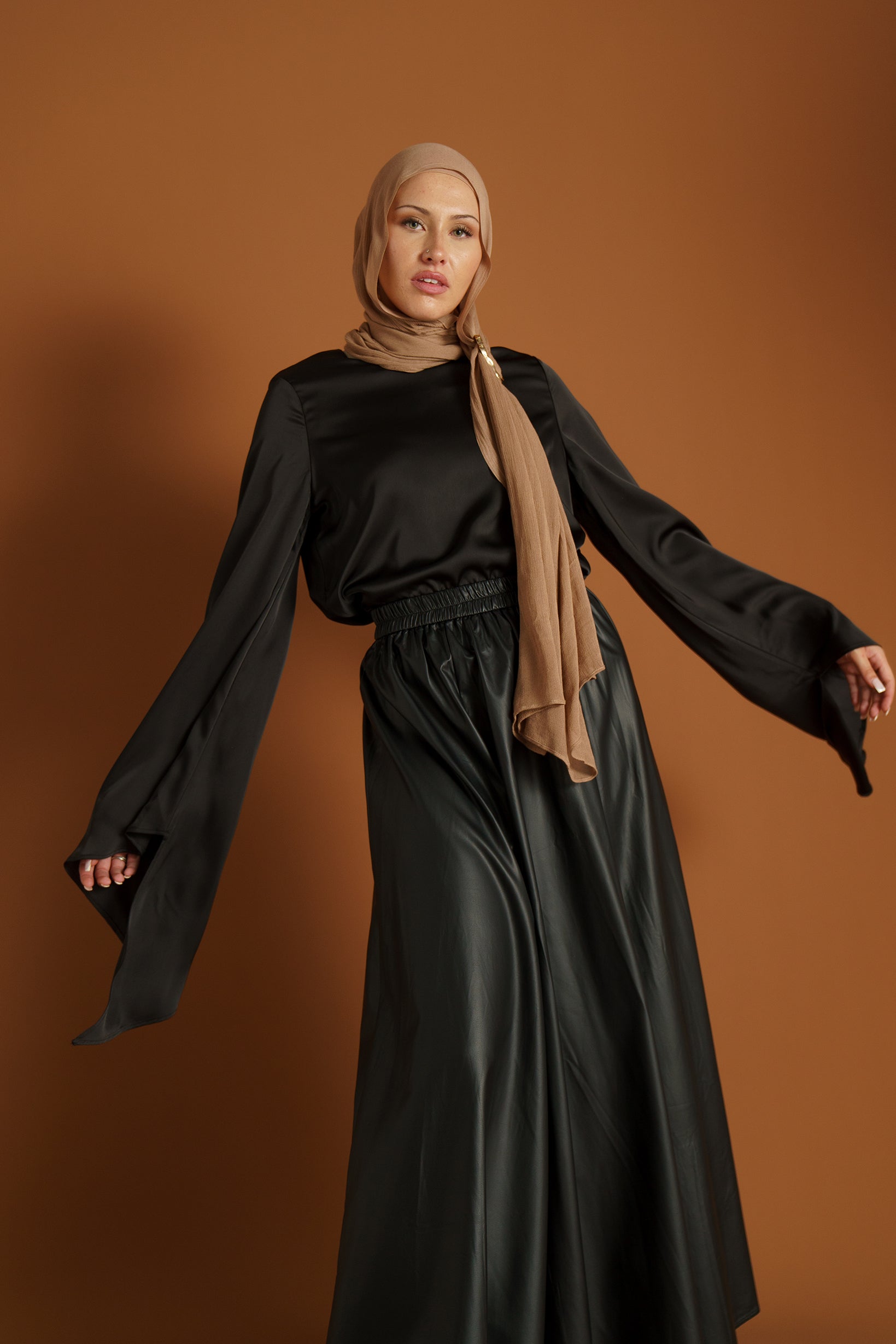 Runway Drape Sleeve Blouse