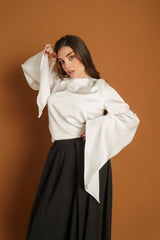 Runway Drape Sleeve Blouse