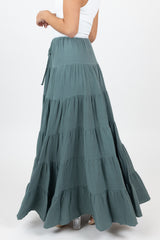 M8615Emeraldgreen-maxi-skirt