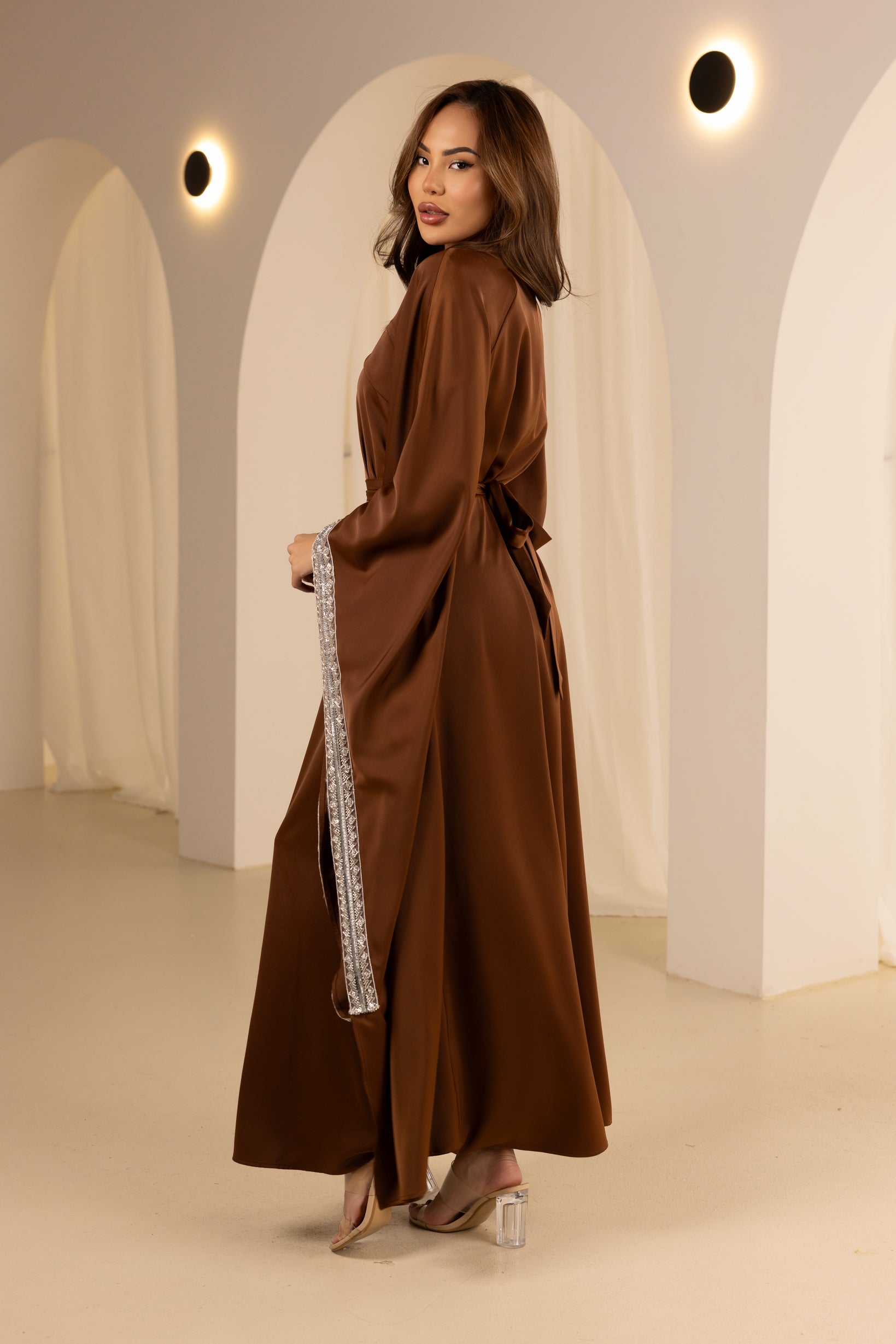 M8657Chocolate-kaftan-dress