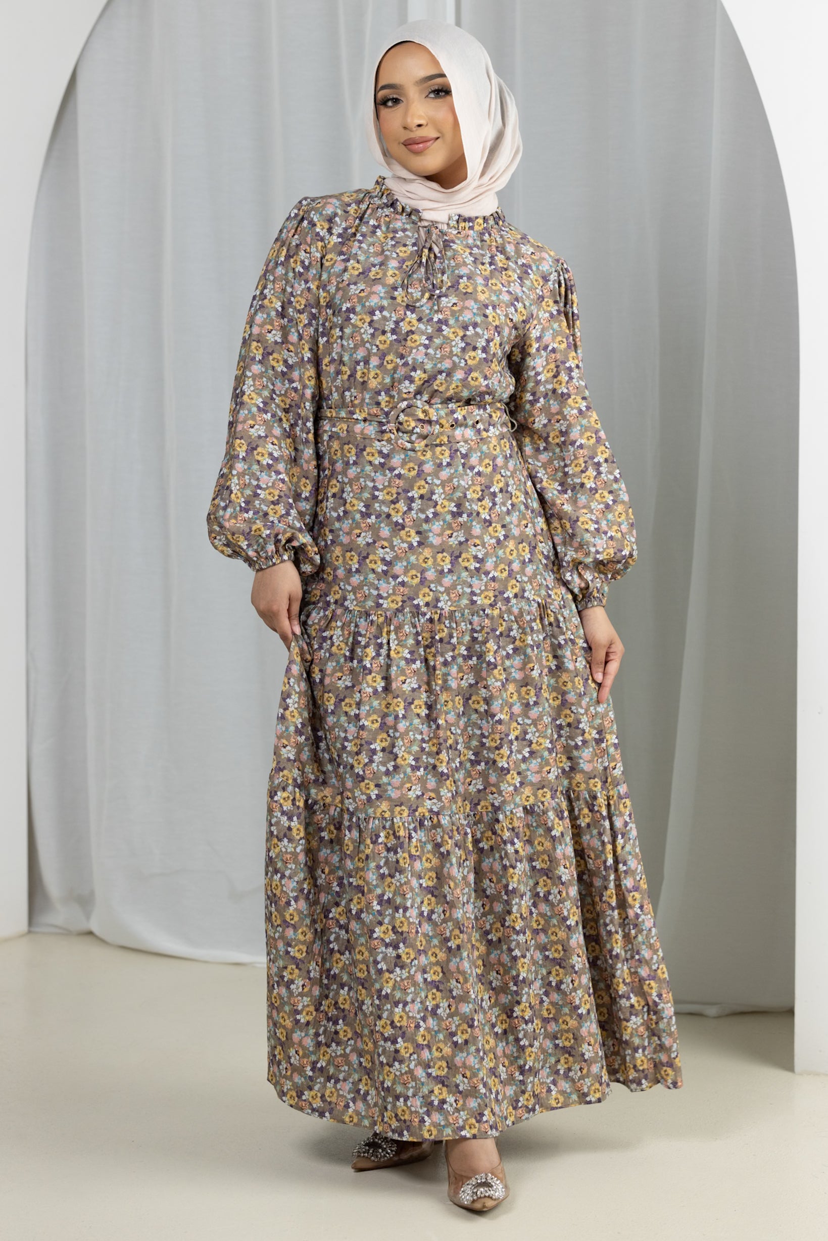 M8752GreenFloral-maxi-dress