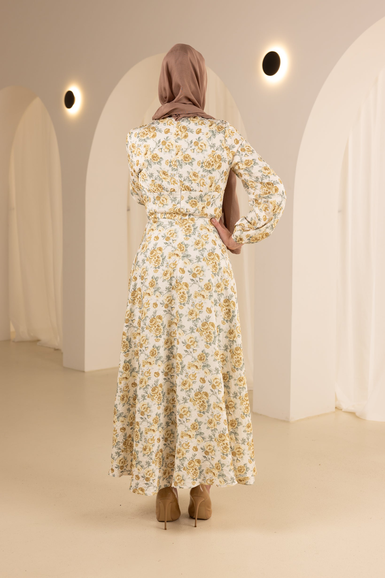 M8758YellowFloral-dress-abaya