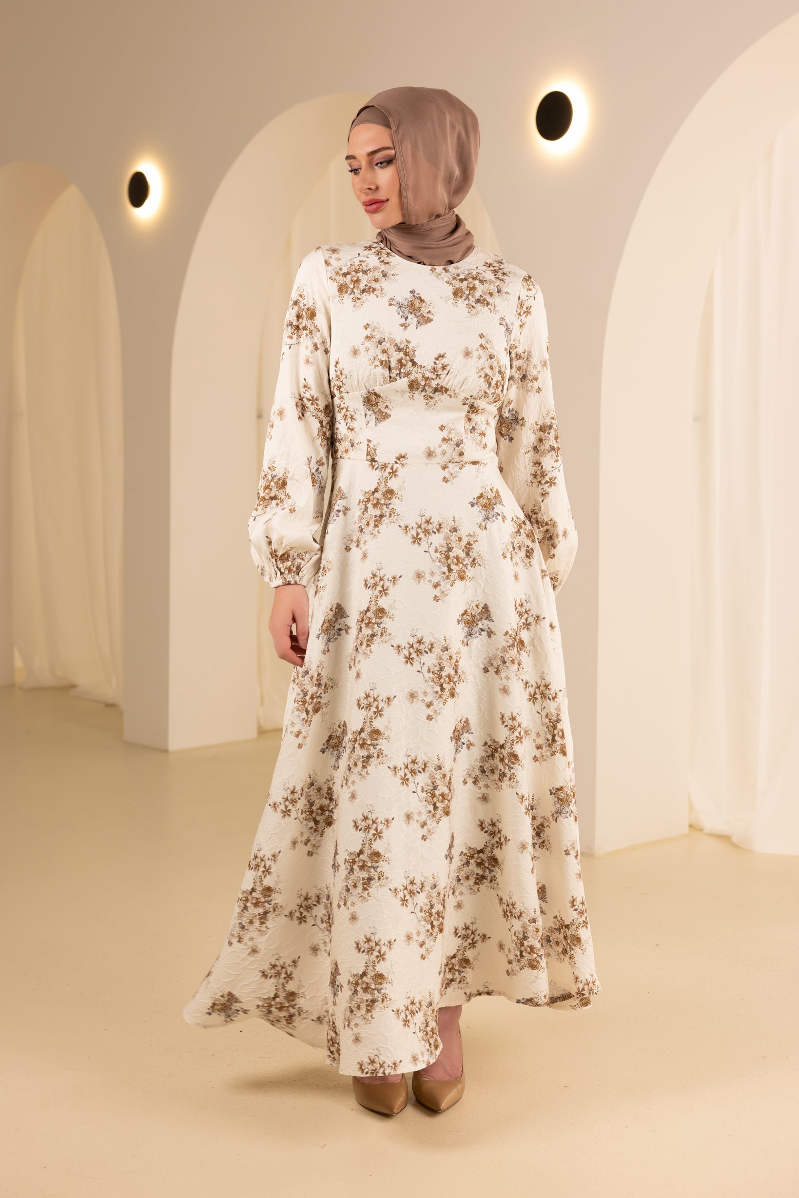 M8759BrownFloral-dress-abaya