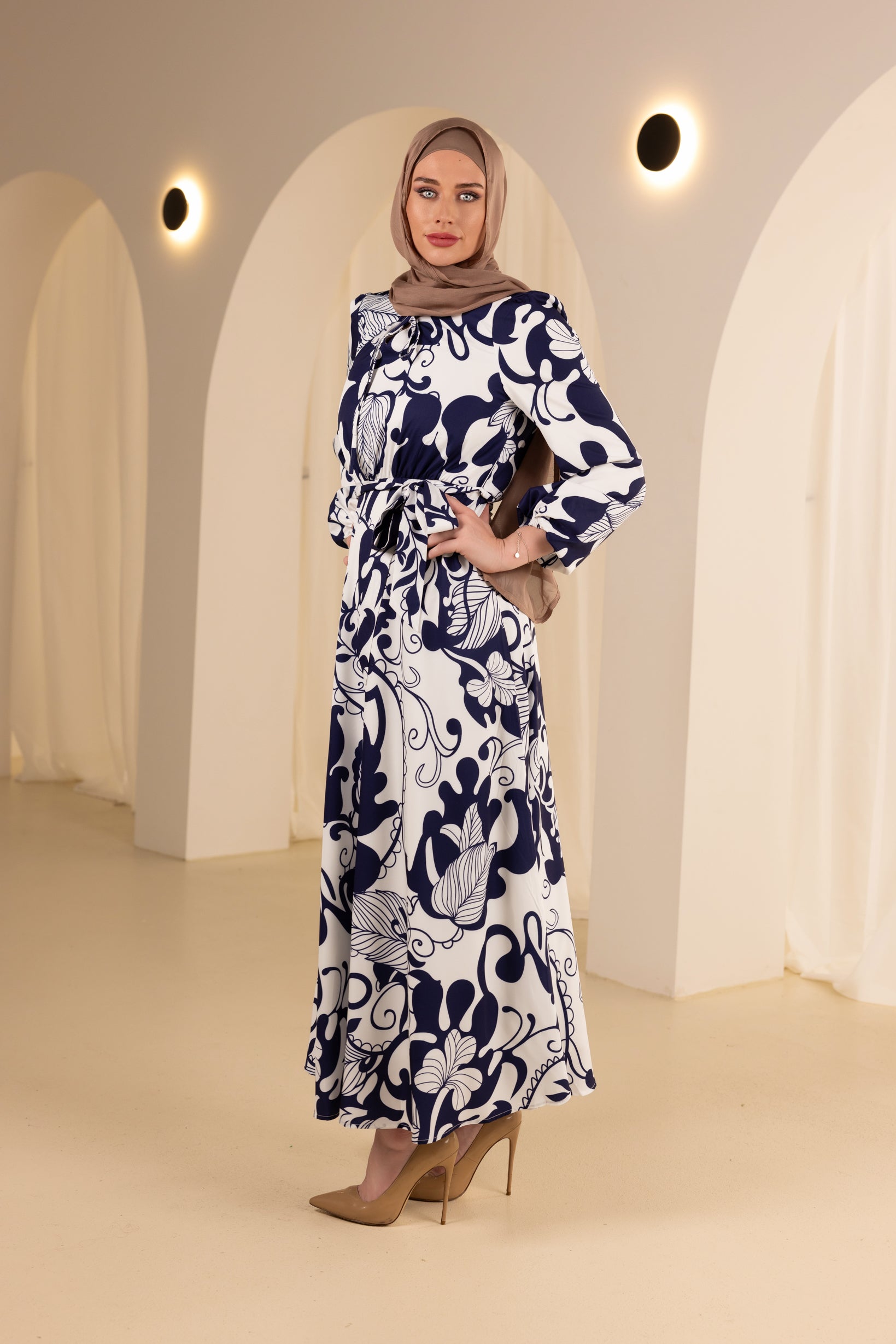 M8764NavyPrint-dress-abaya