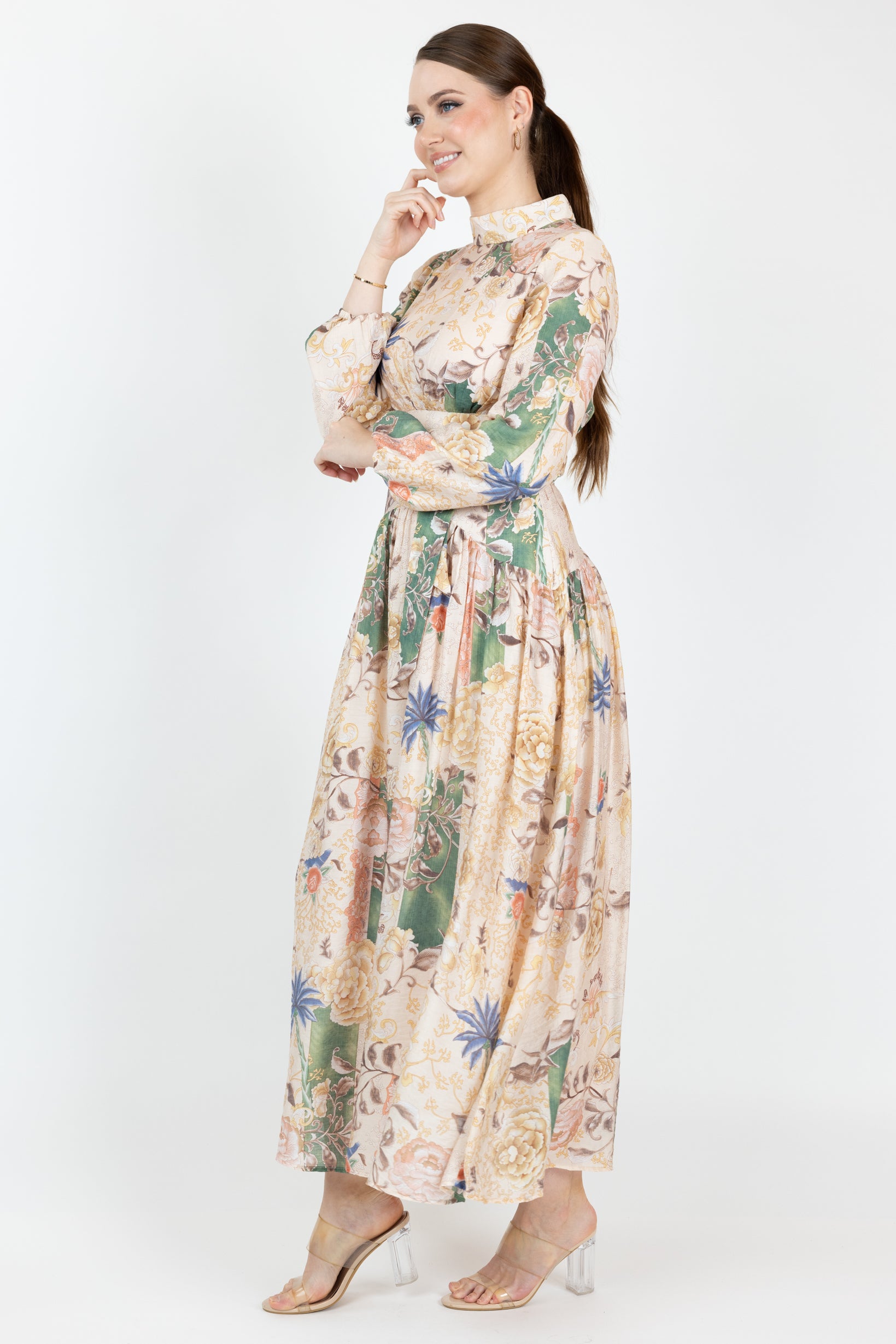 M8767GreenDesertPrint-maxi-dress