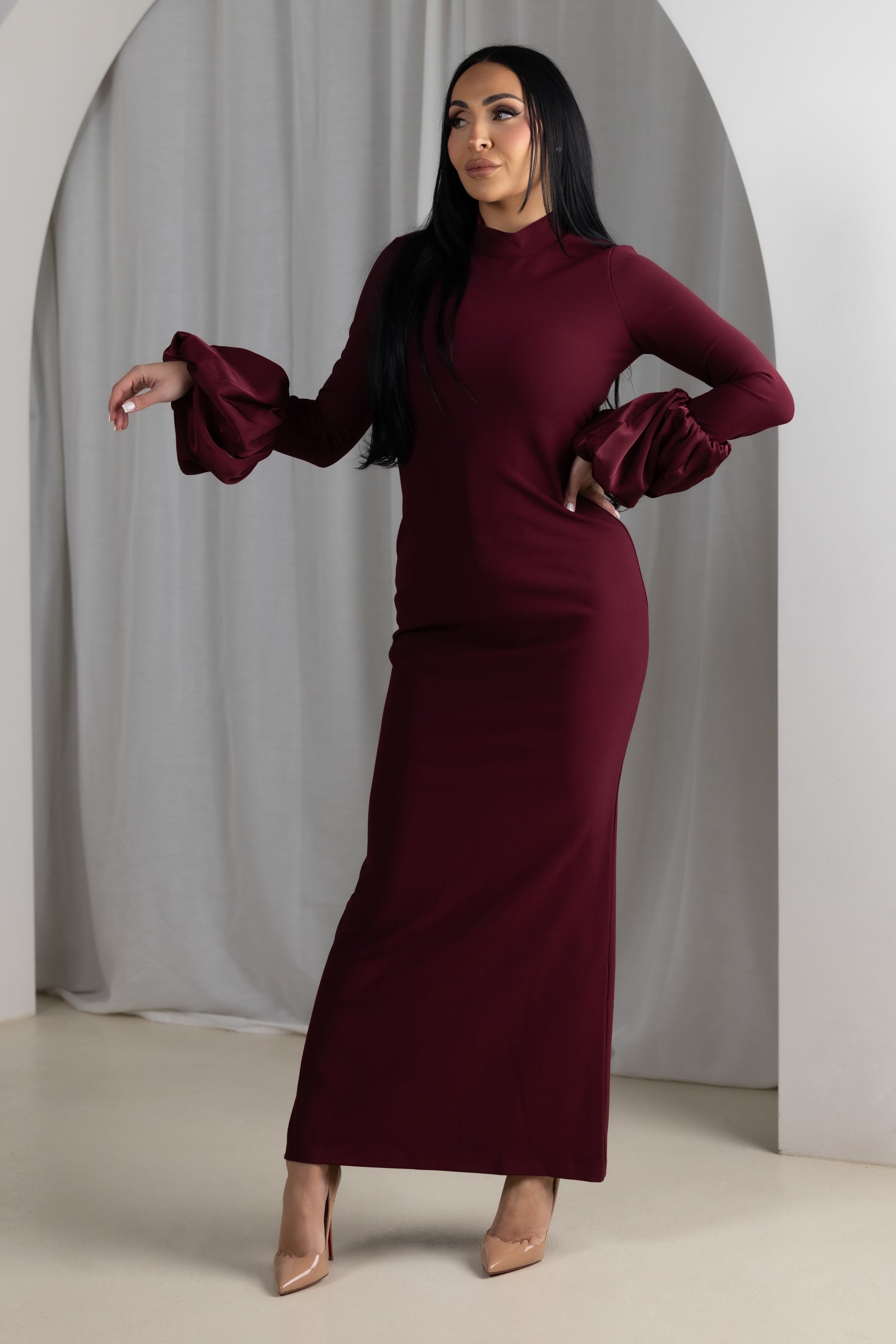 M8805Maroon-dress-abaya