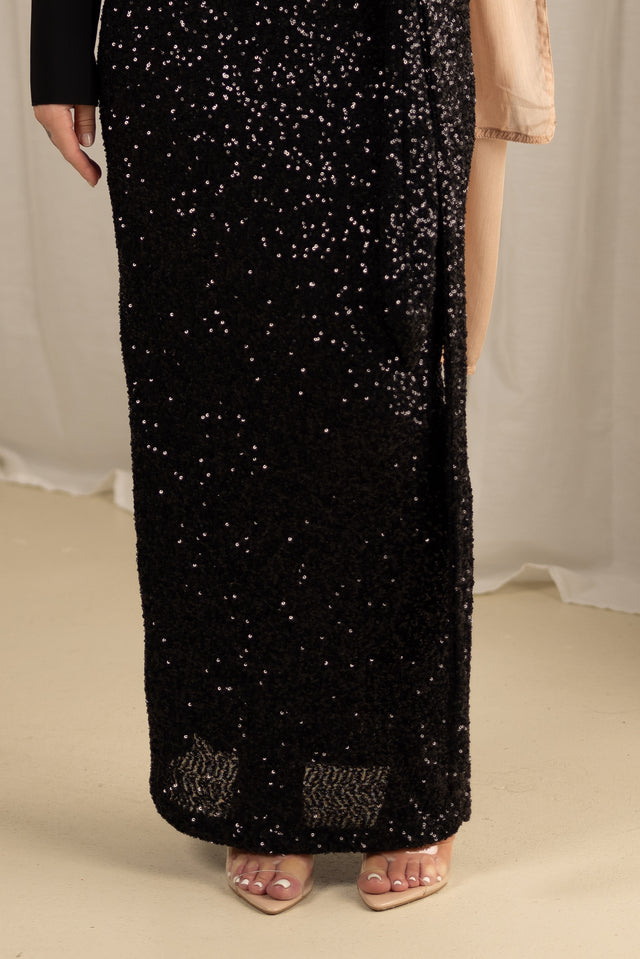 Wrap Skirt with Crystal Embellishments