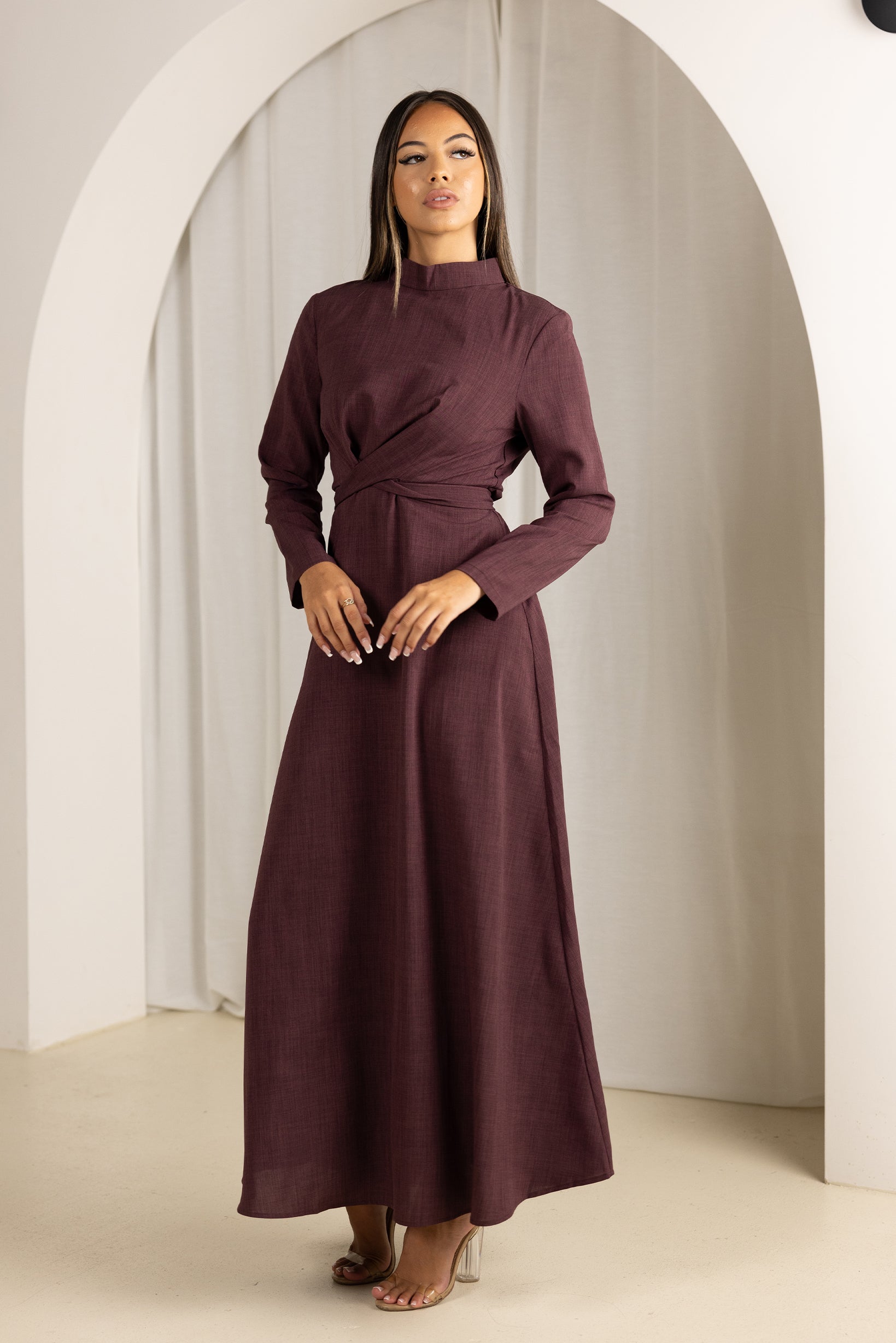 M8912Chocolate-maxi-dress