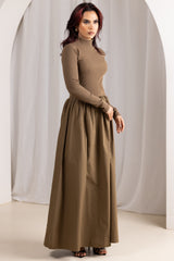 M8914Mocha-dress