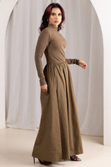 M8914Mocha-dress