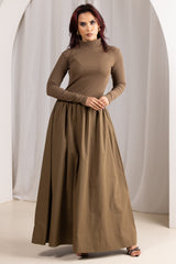 M8914Mocha-dress