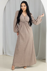 M8926Coffee-maxi-dress