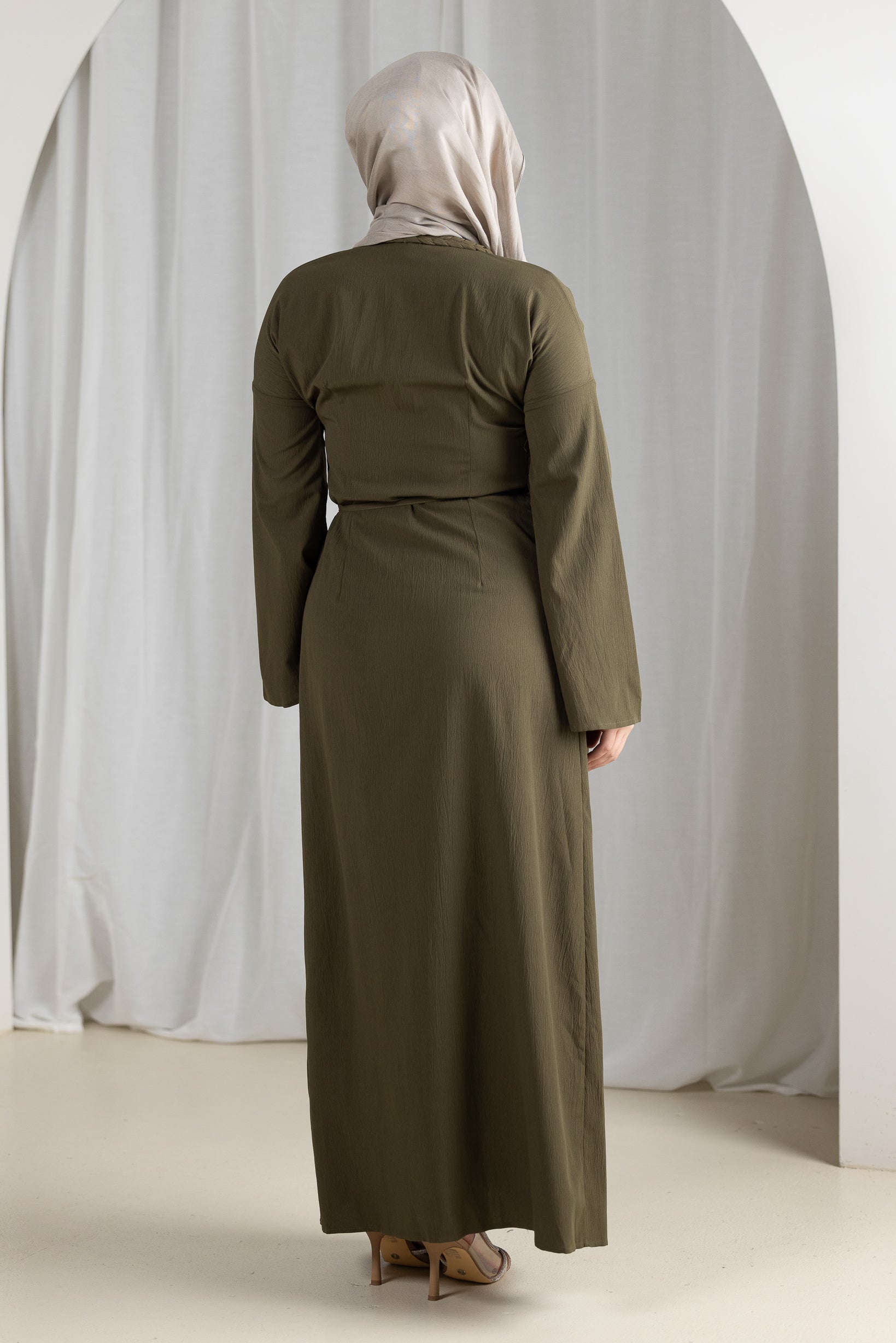 M8932Khaki-dress-abaya