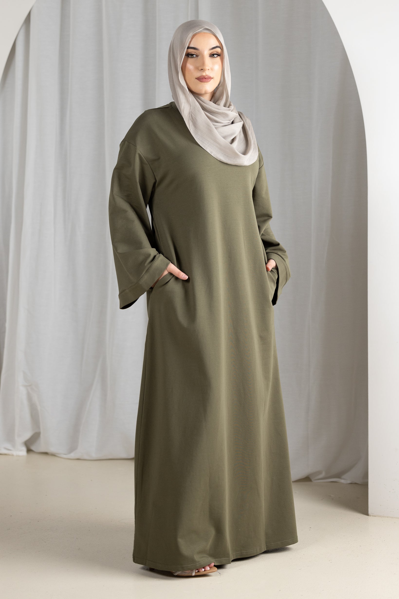 M8949Khaki-dress-abaya