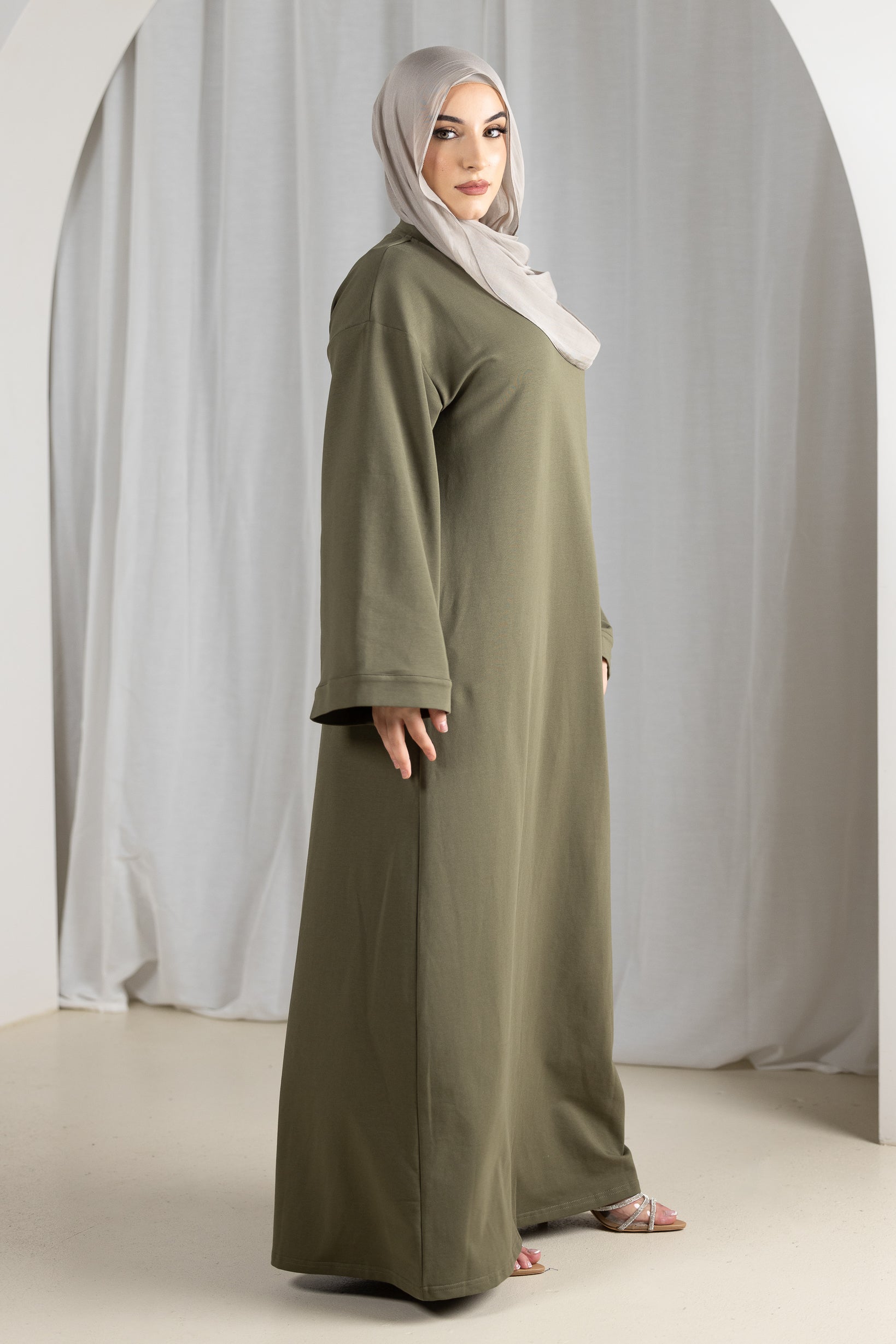 M8949Khaki-dress-abaya