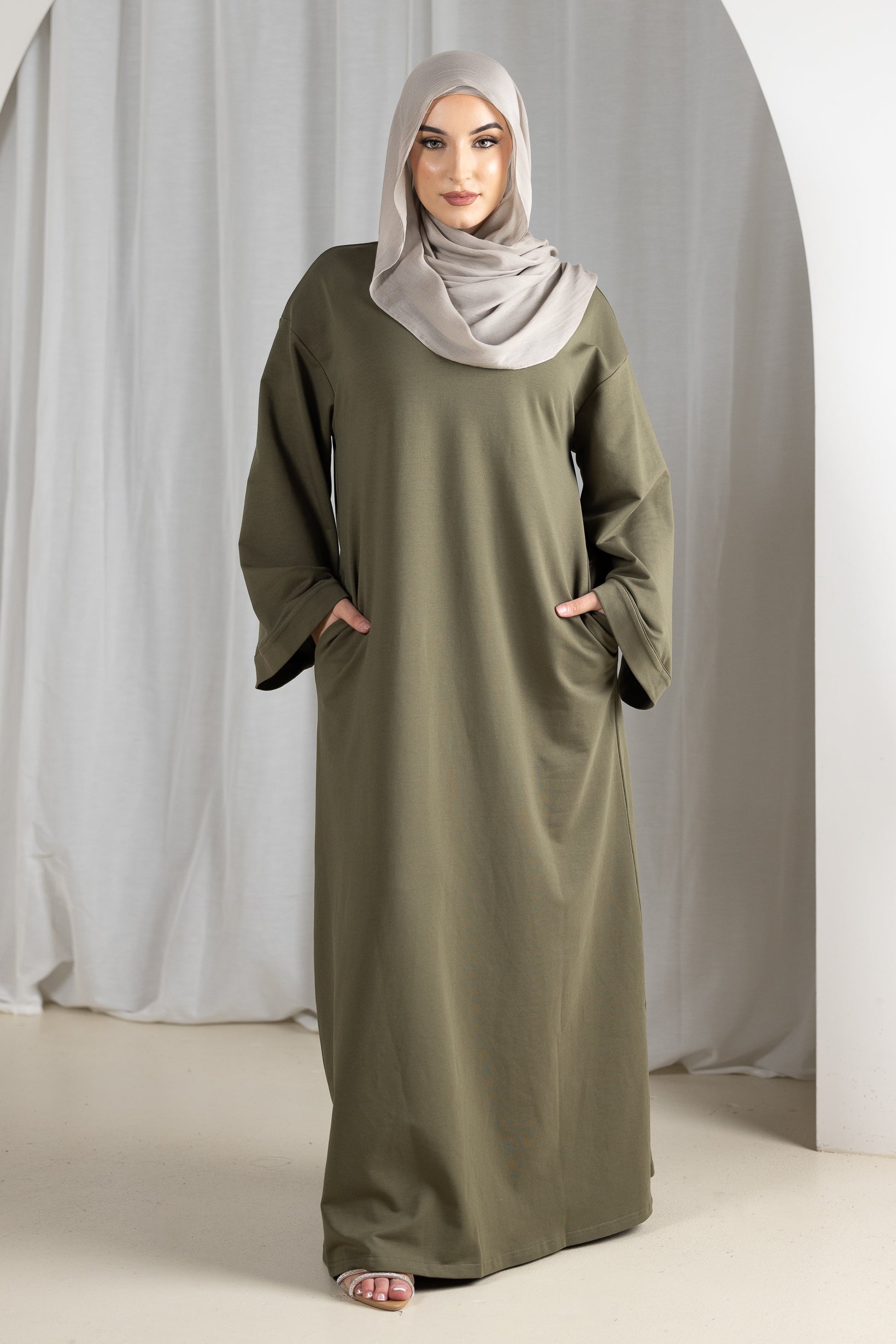 M8949Khaki-dress-abaya