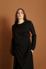 Runway Side Drape Dress