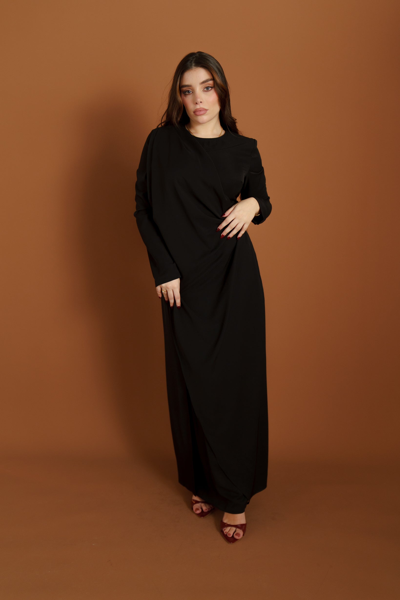 Runway Side Drape Dress