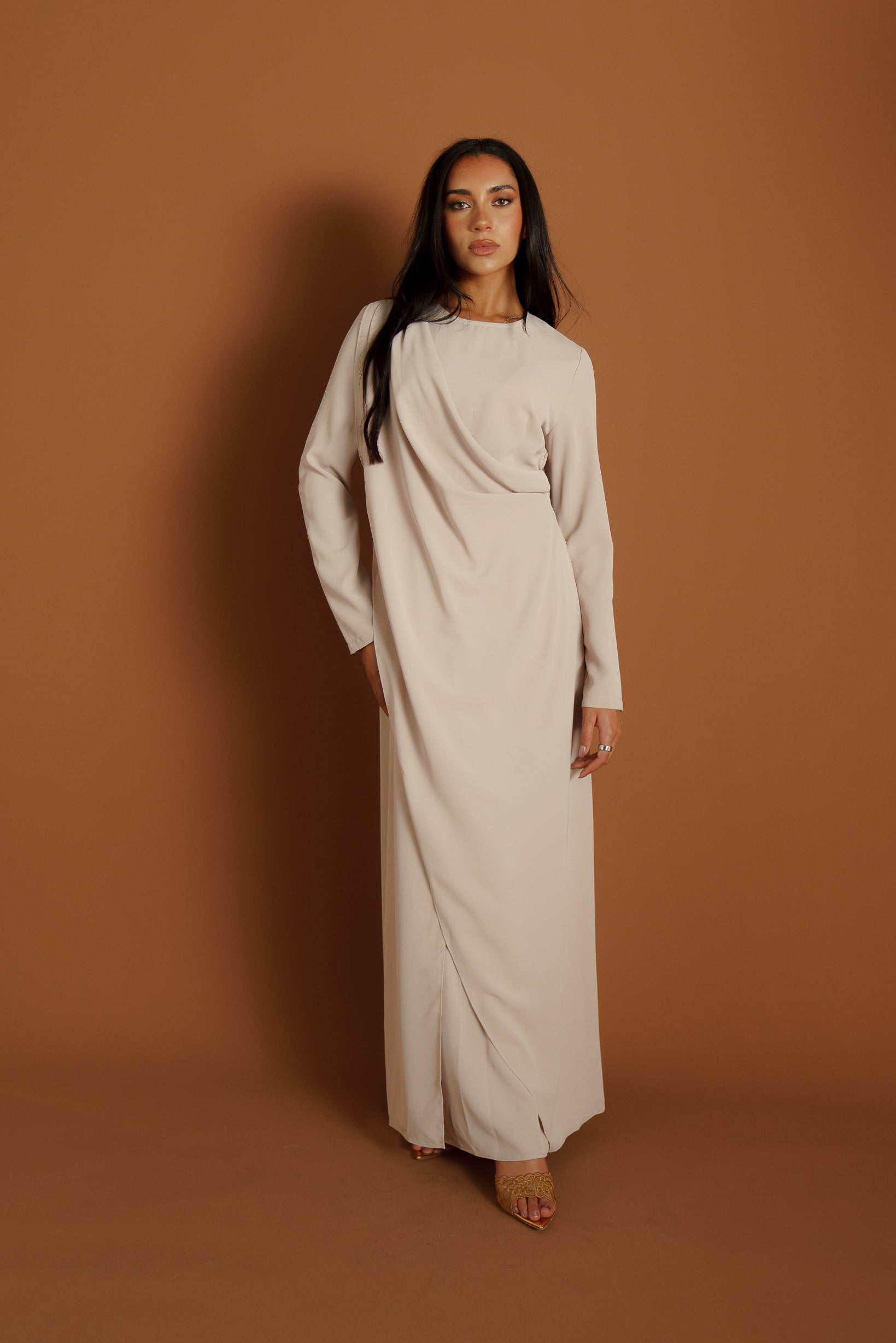 Runway Side Drape Dress