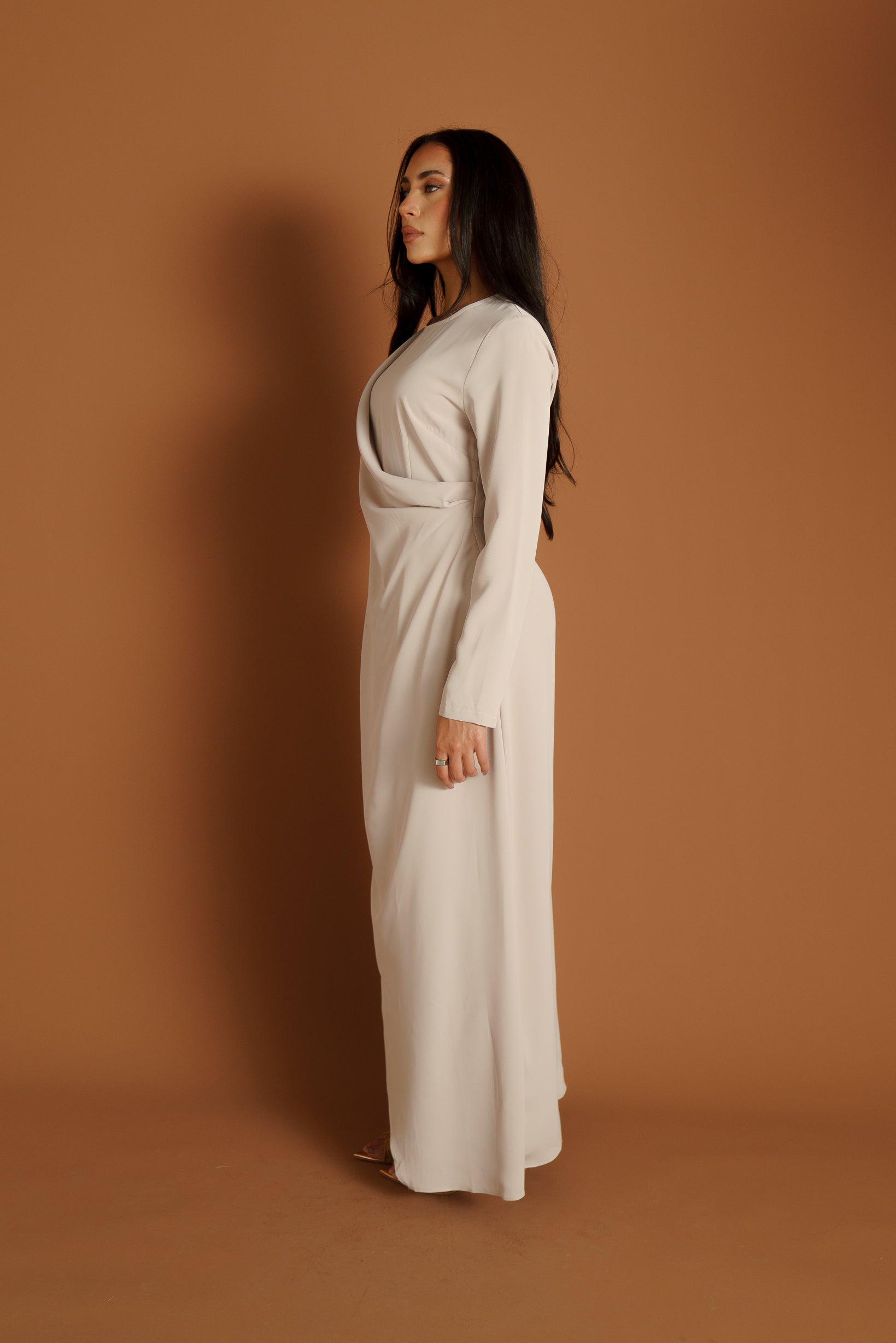 Runway Side Drape Dress