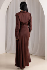 M9002Chocolate-maxi-skirt