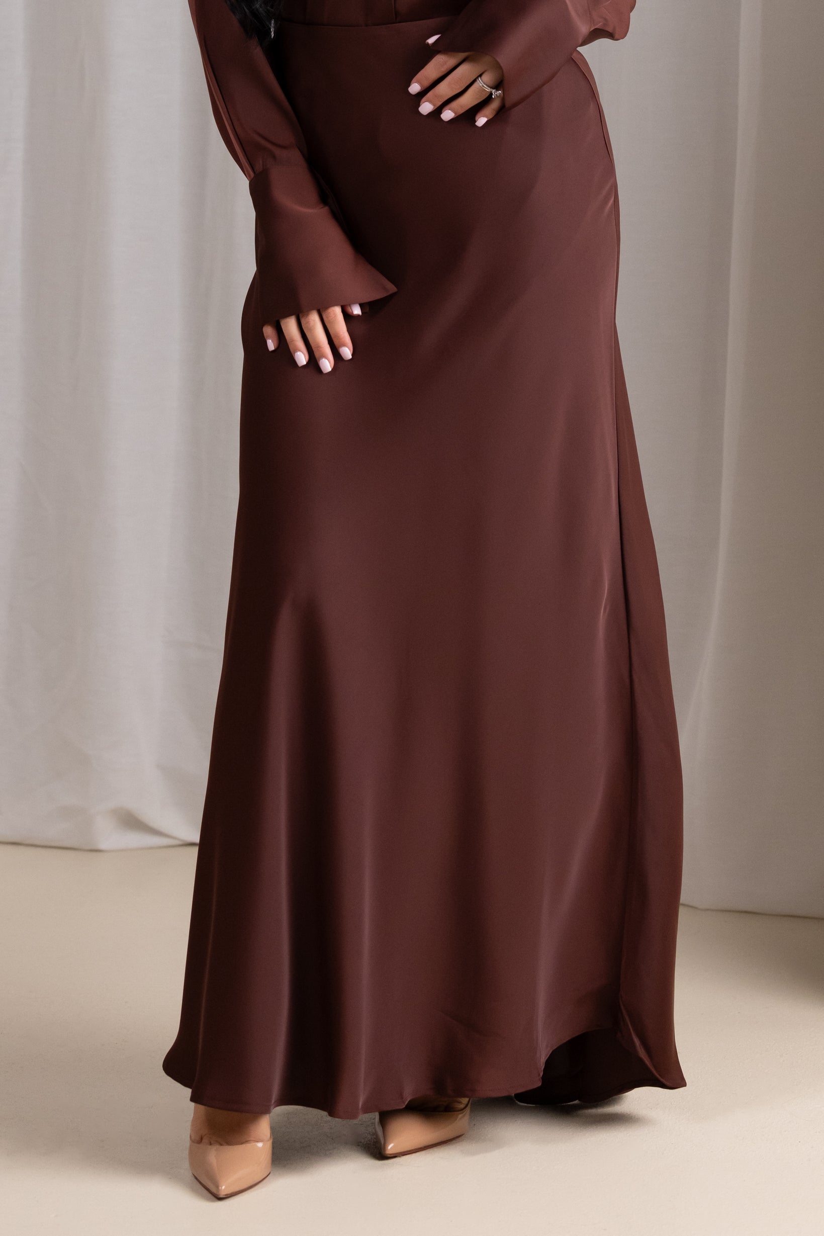 M9002Chocolate-maxi-skirt