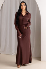 M9002Chocolate-maxi-skirt