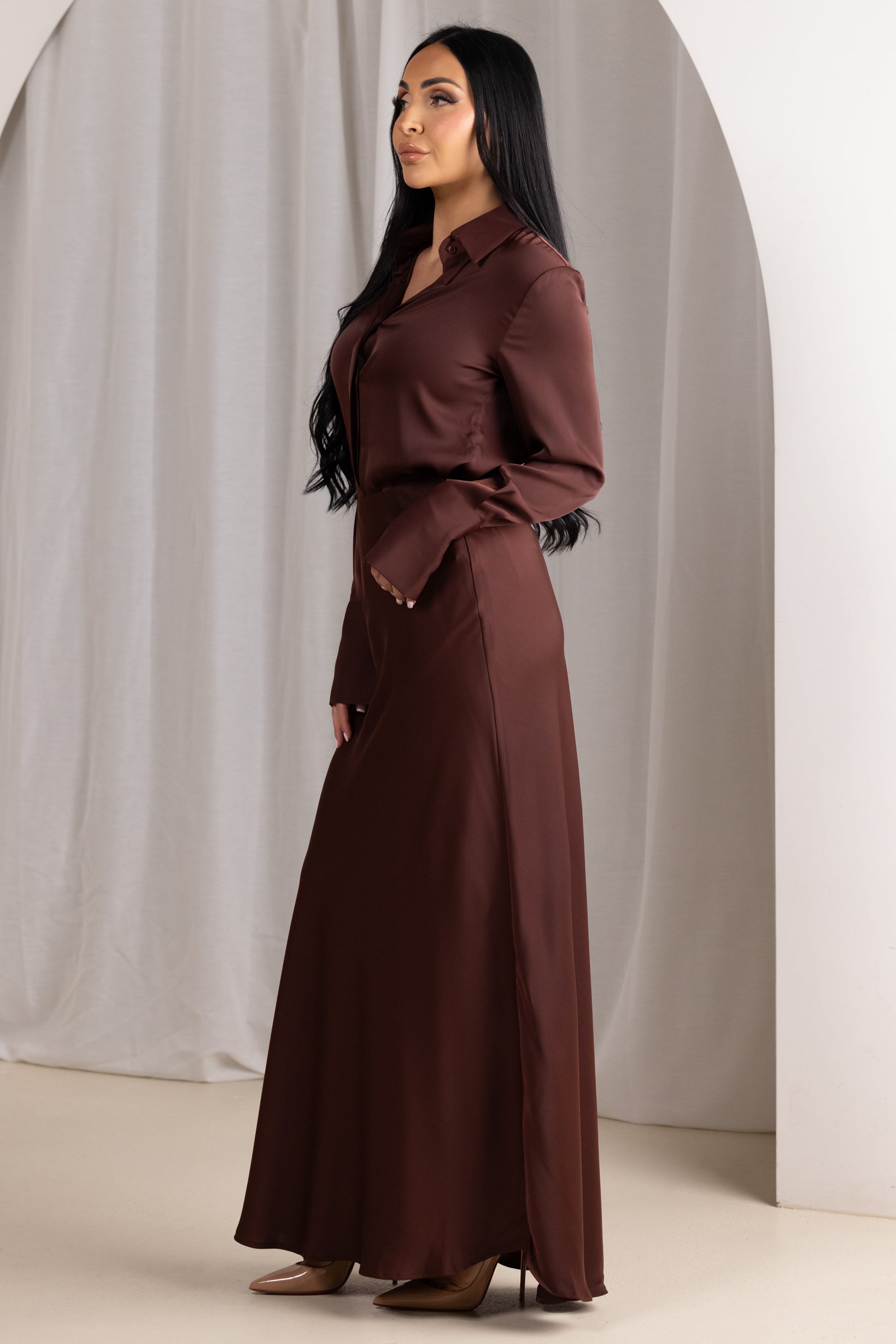 M9002Chocolate-maxi-skirt