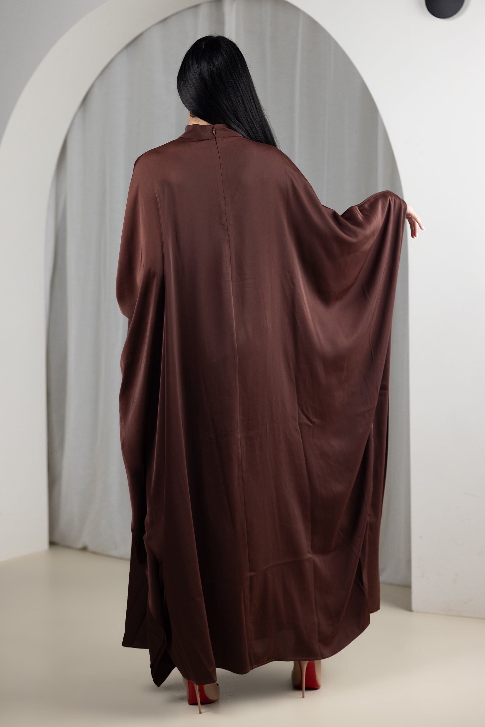 M9013Chocolate-kaftan-dress