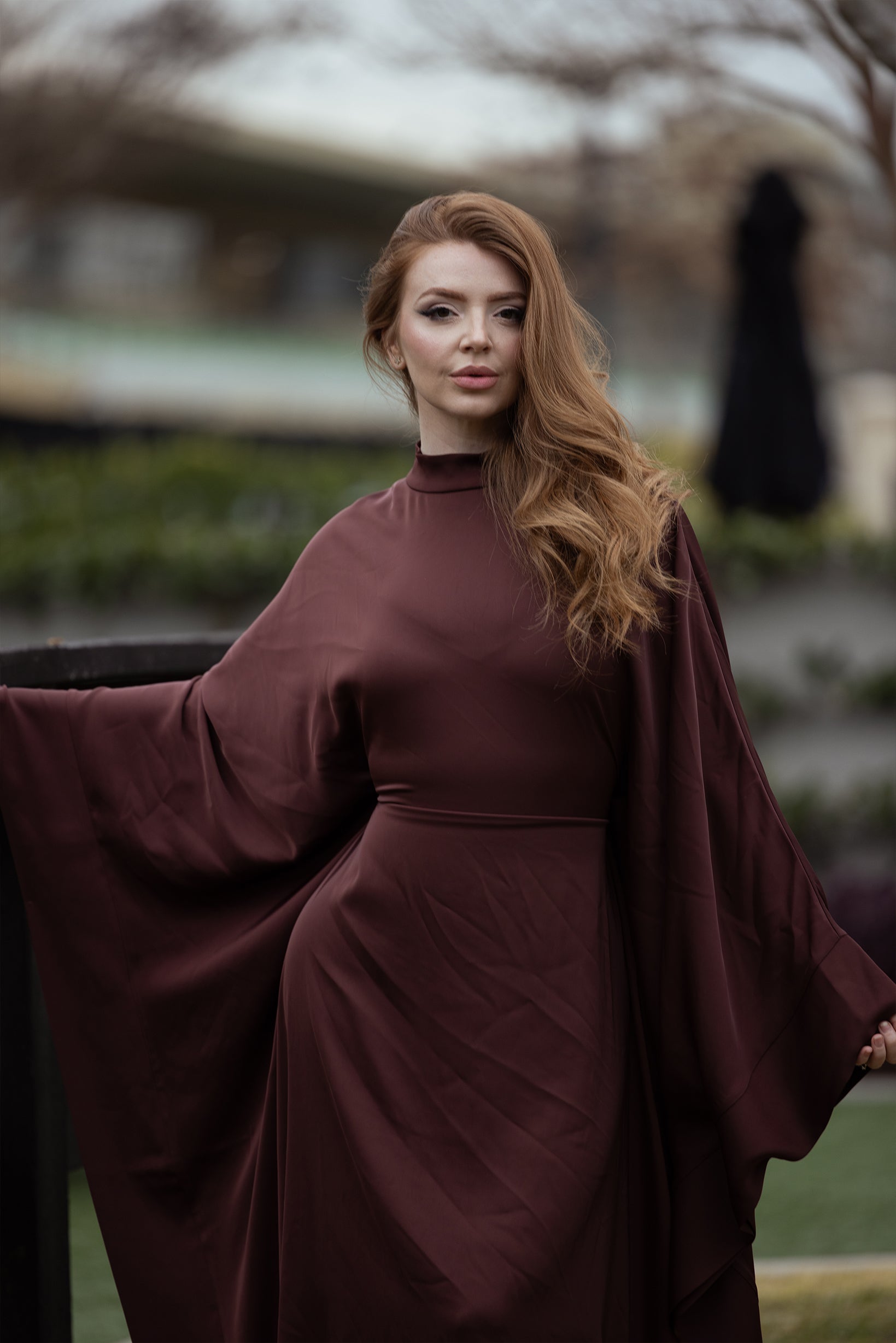 M9013Chocolate-kaftan-dress