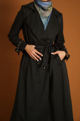 Runway Chiffon Back Trench Coat