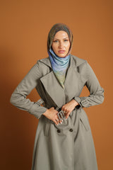 Runway Chiffon Back Trench Coat