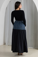 Areem Parachute Denim Skirt