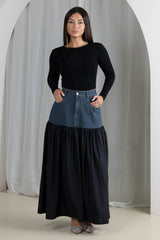 Areem Parachute Denim Skirt