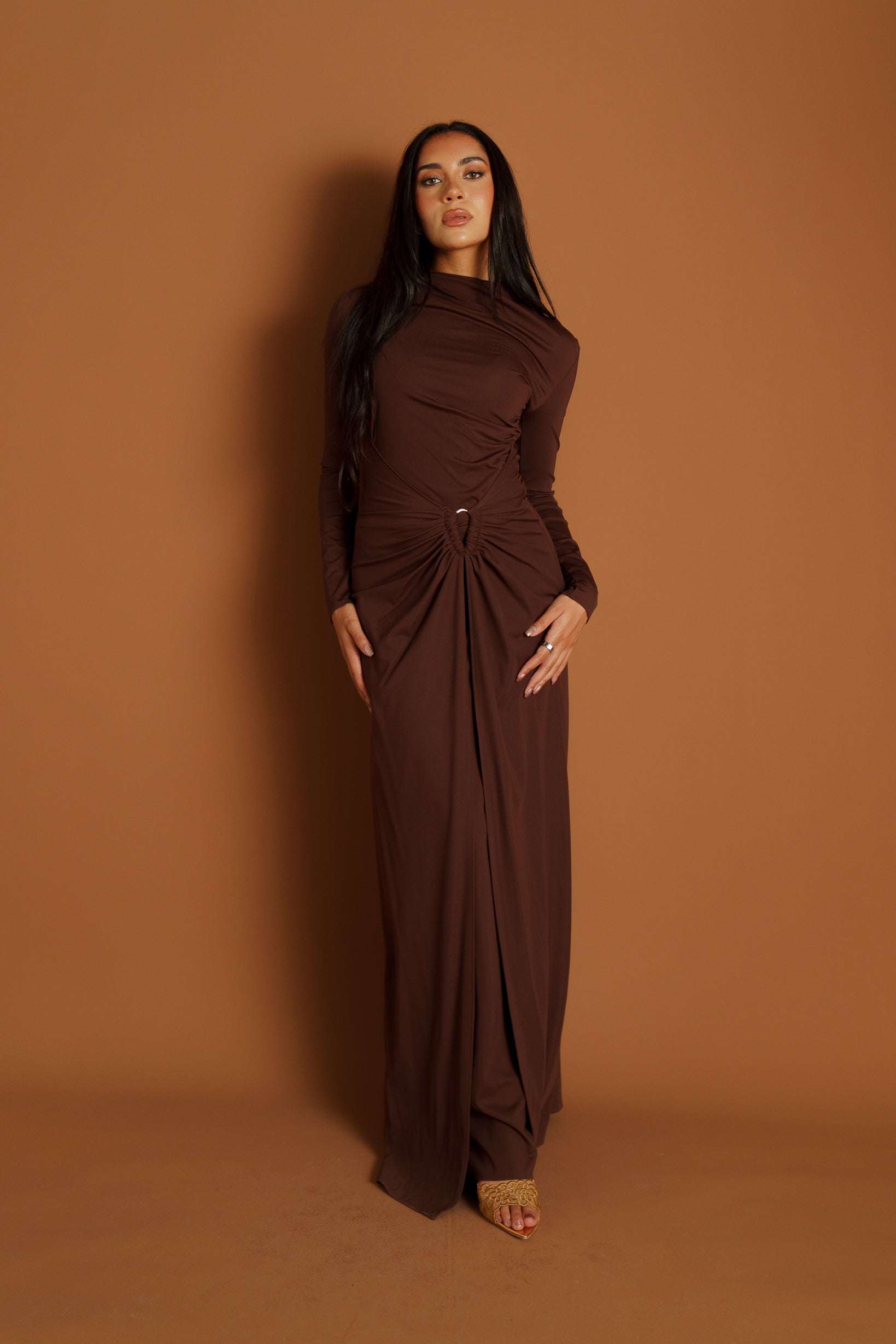 M9369Chocolate-dress-abaya