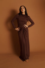 M9369Chocolate-dress-abaya