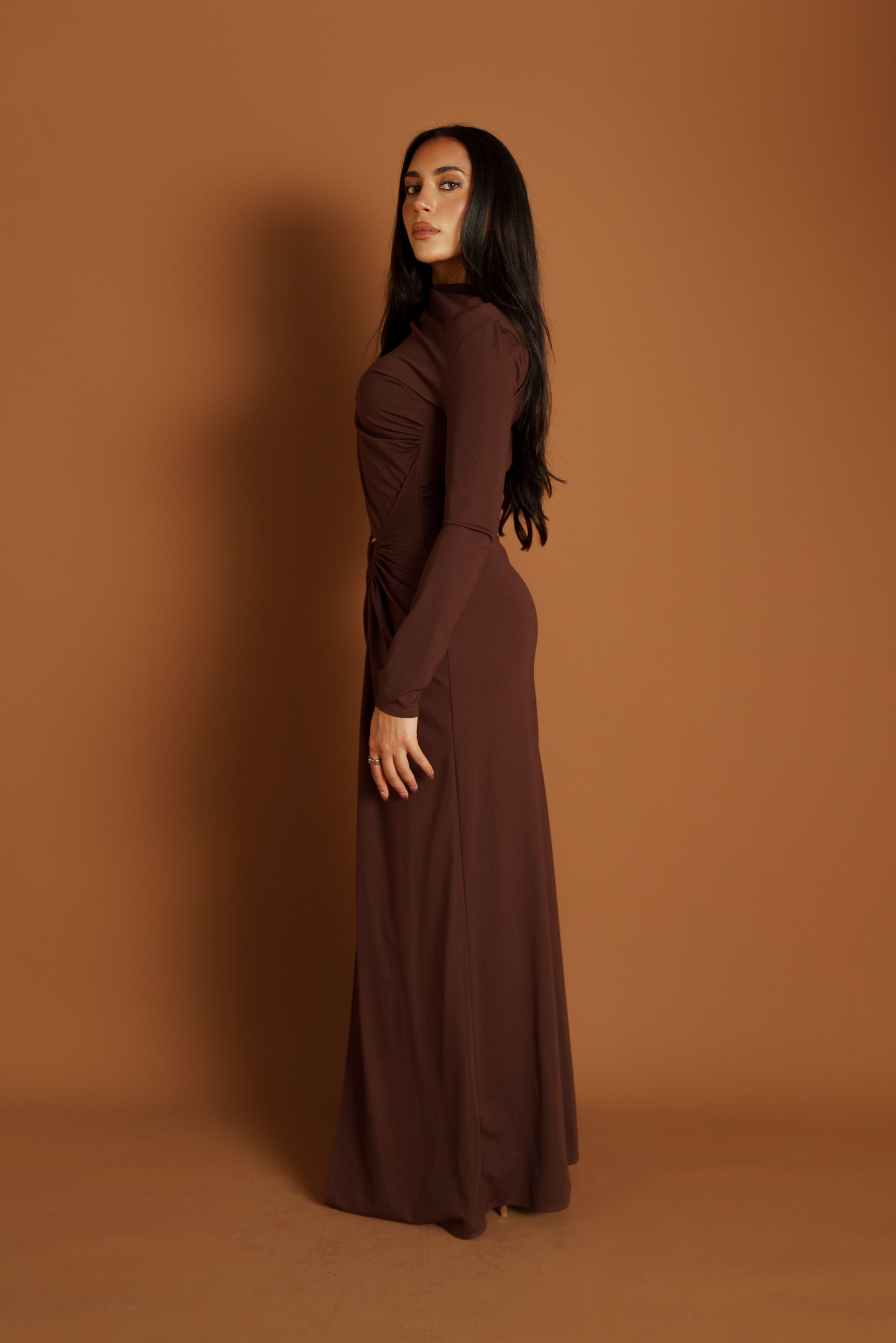 M9369Chocolate-dress-abaya