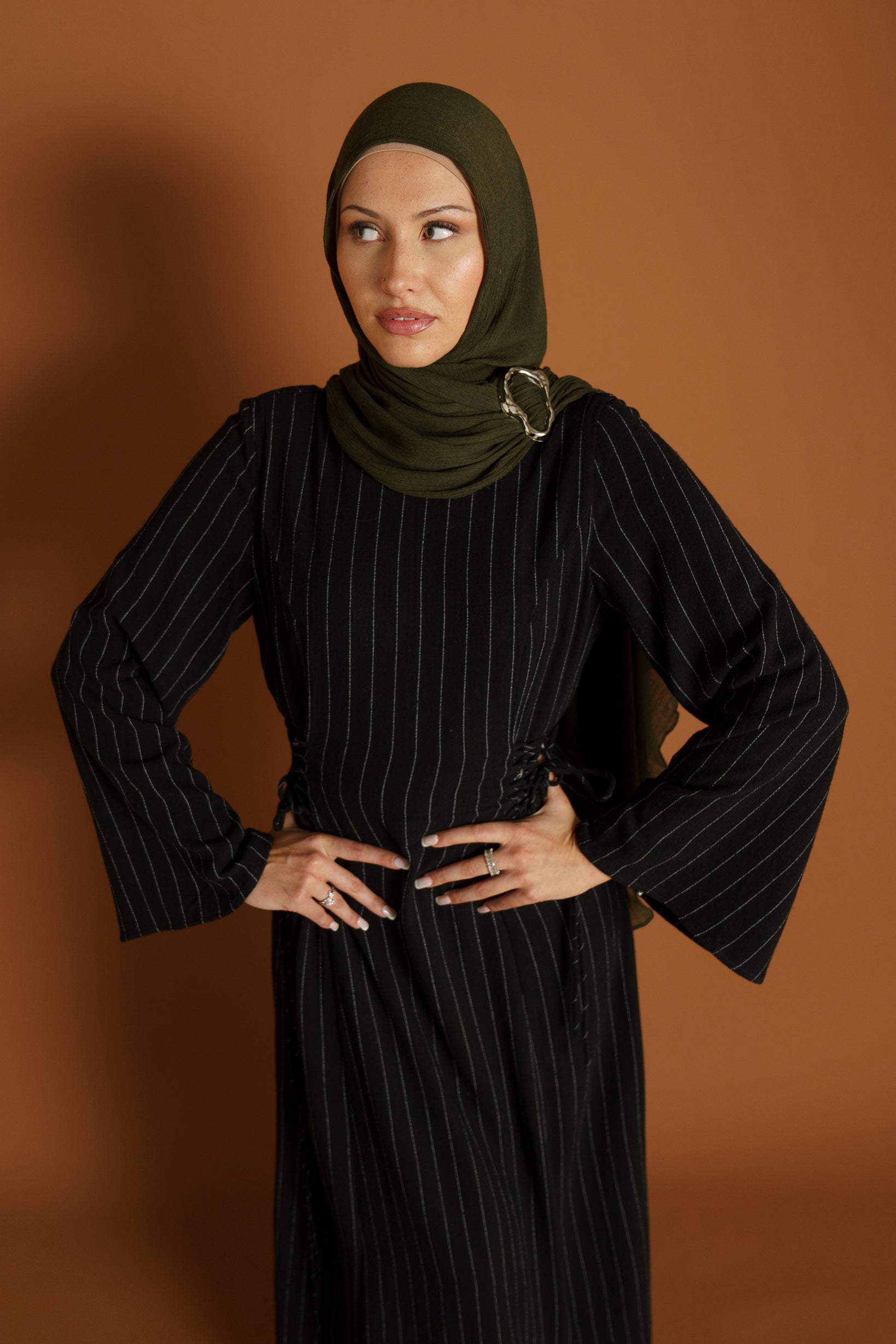 Areem Wallai Pin Stripe Dress