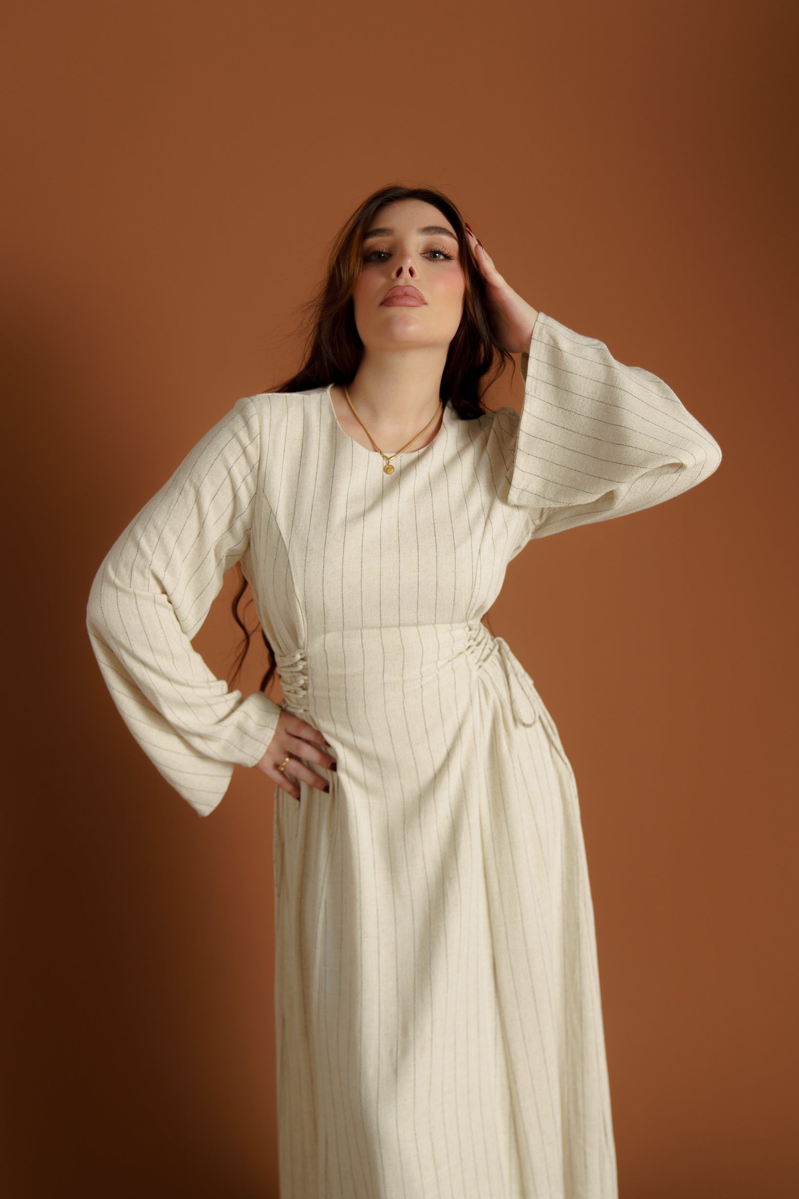 Areem Wallai Pin Stripe Dress