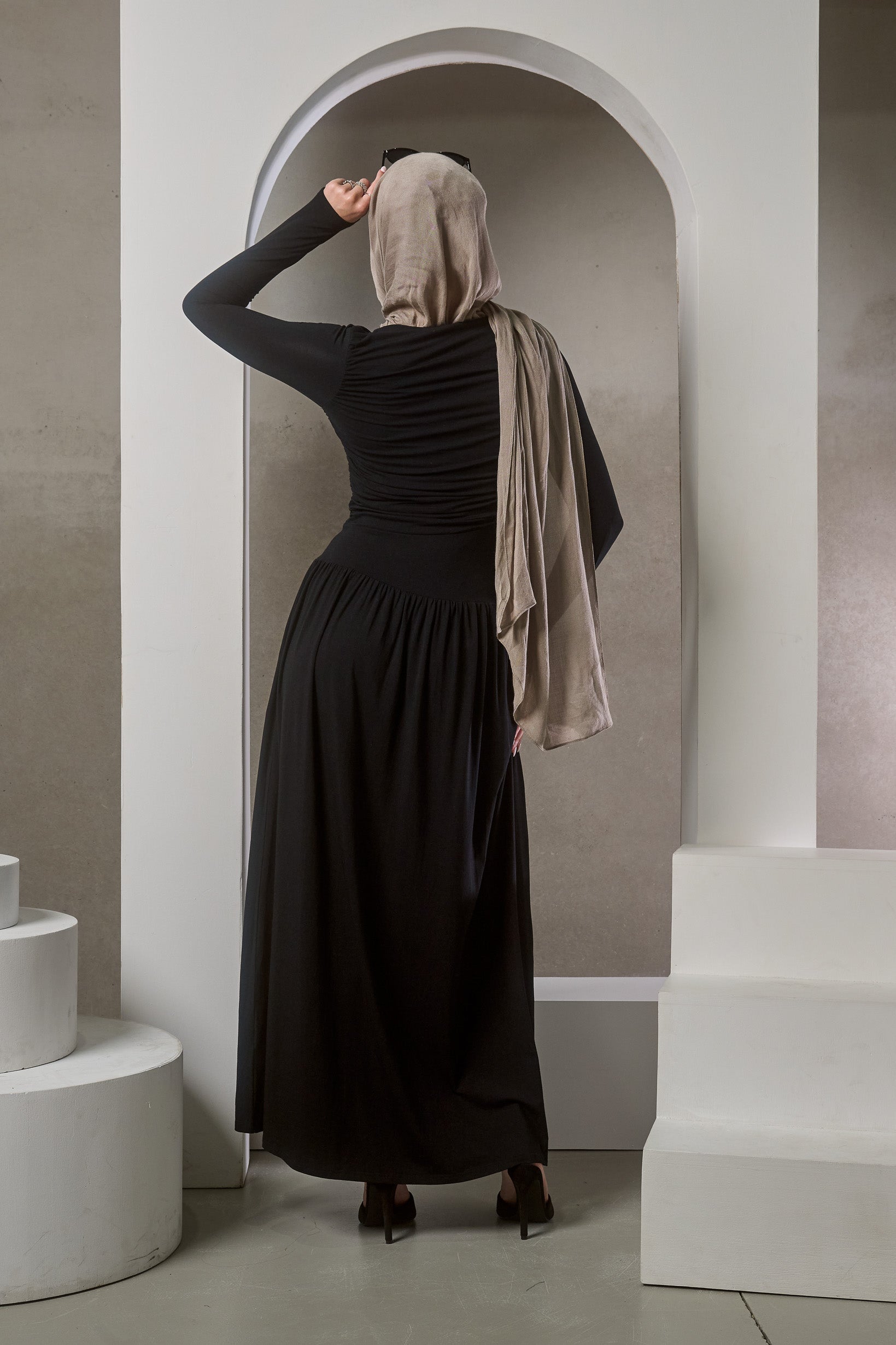 Shaye Pleated Jersey Dress