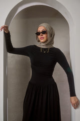 Shaye Pleated Jersey Dress