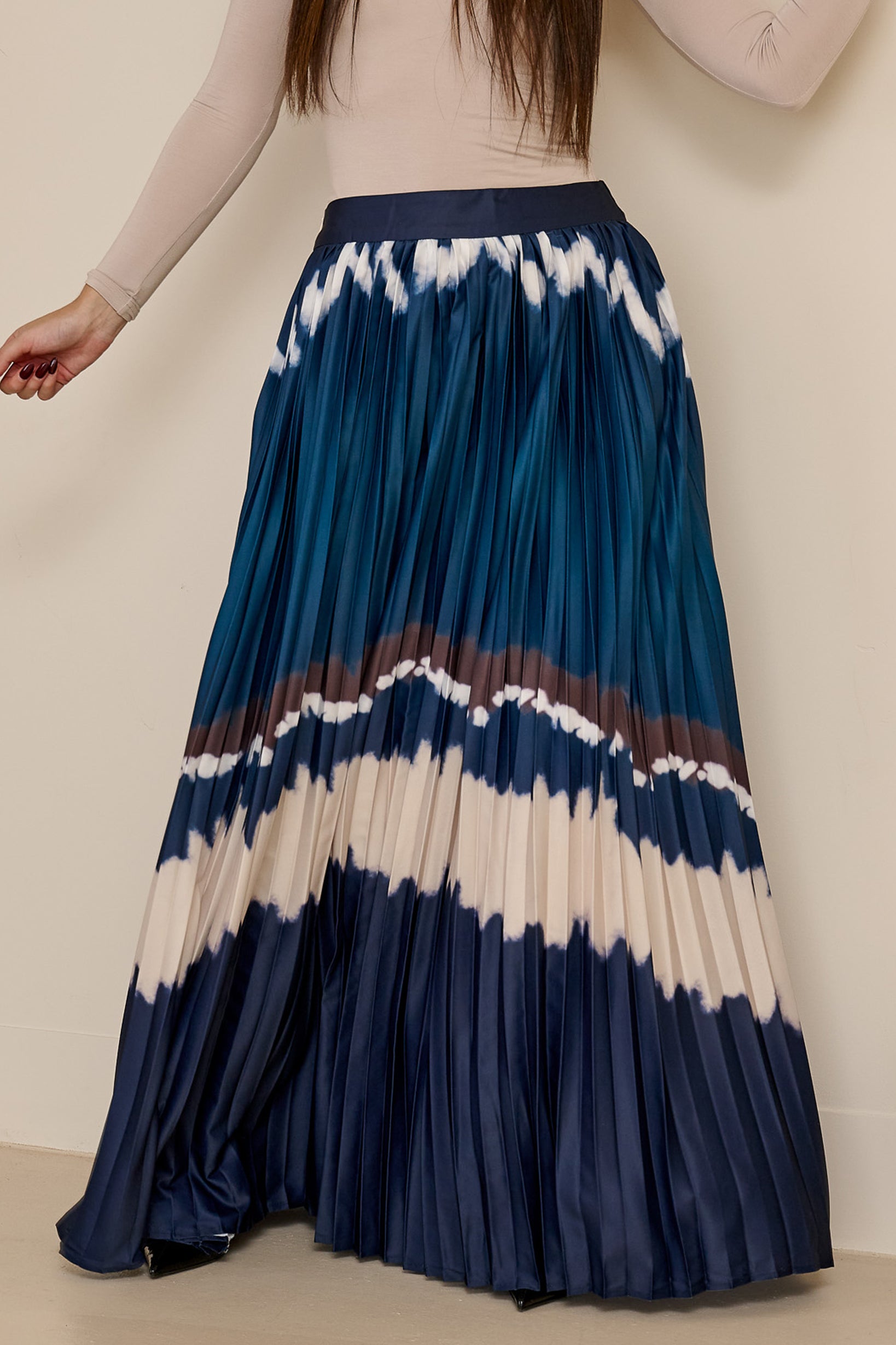 Miraj Tie Dye Pleat Skirt