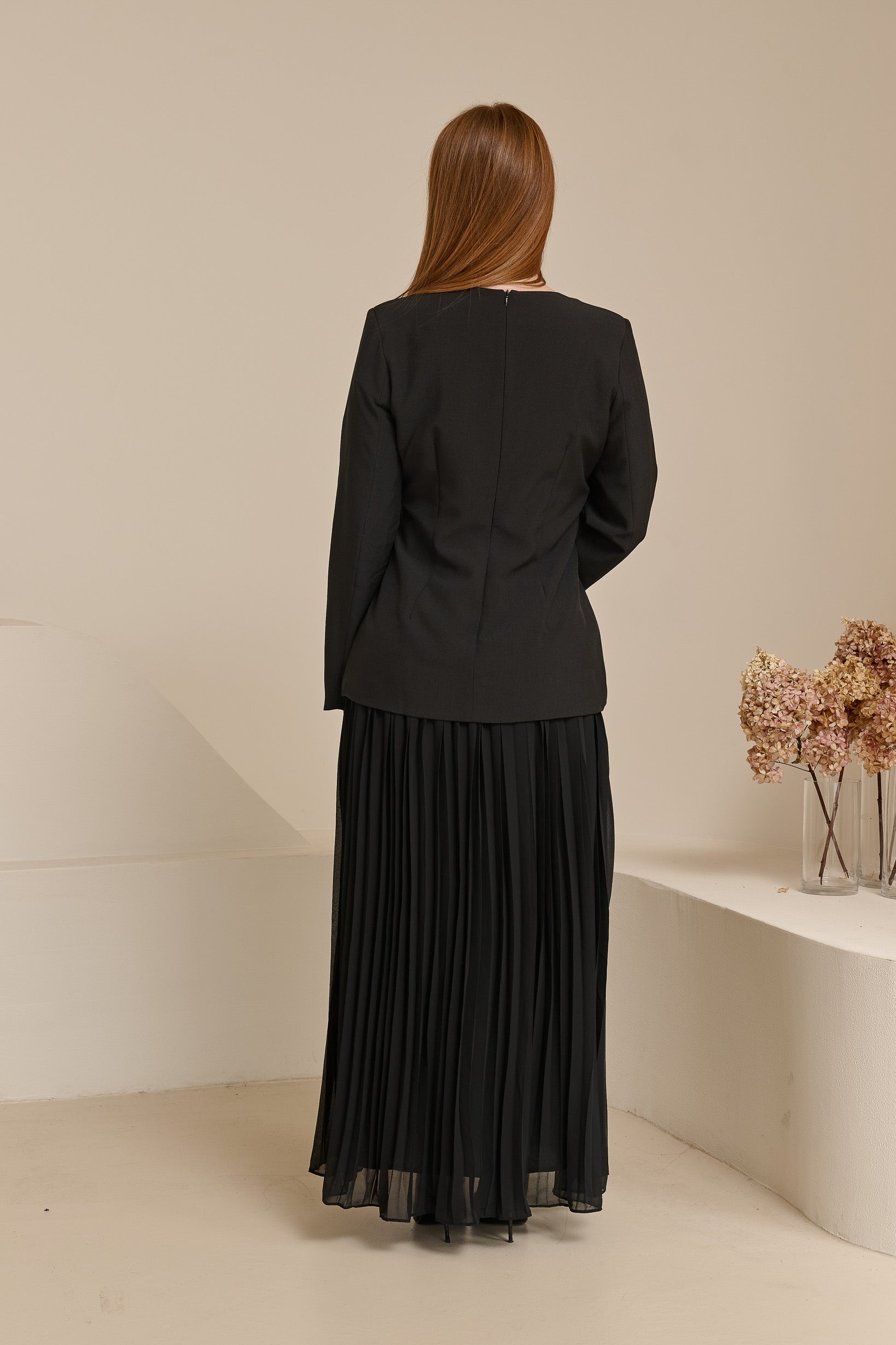 Miraj Blazer Pleat Dress