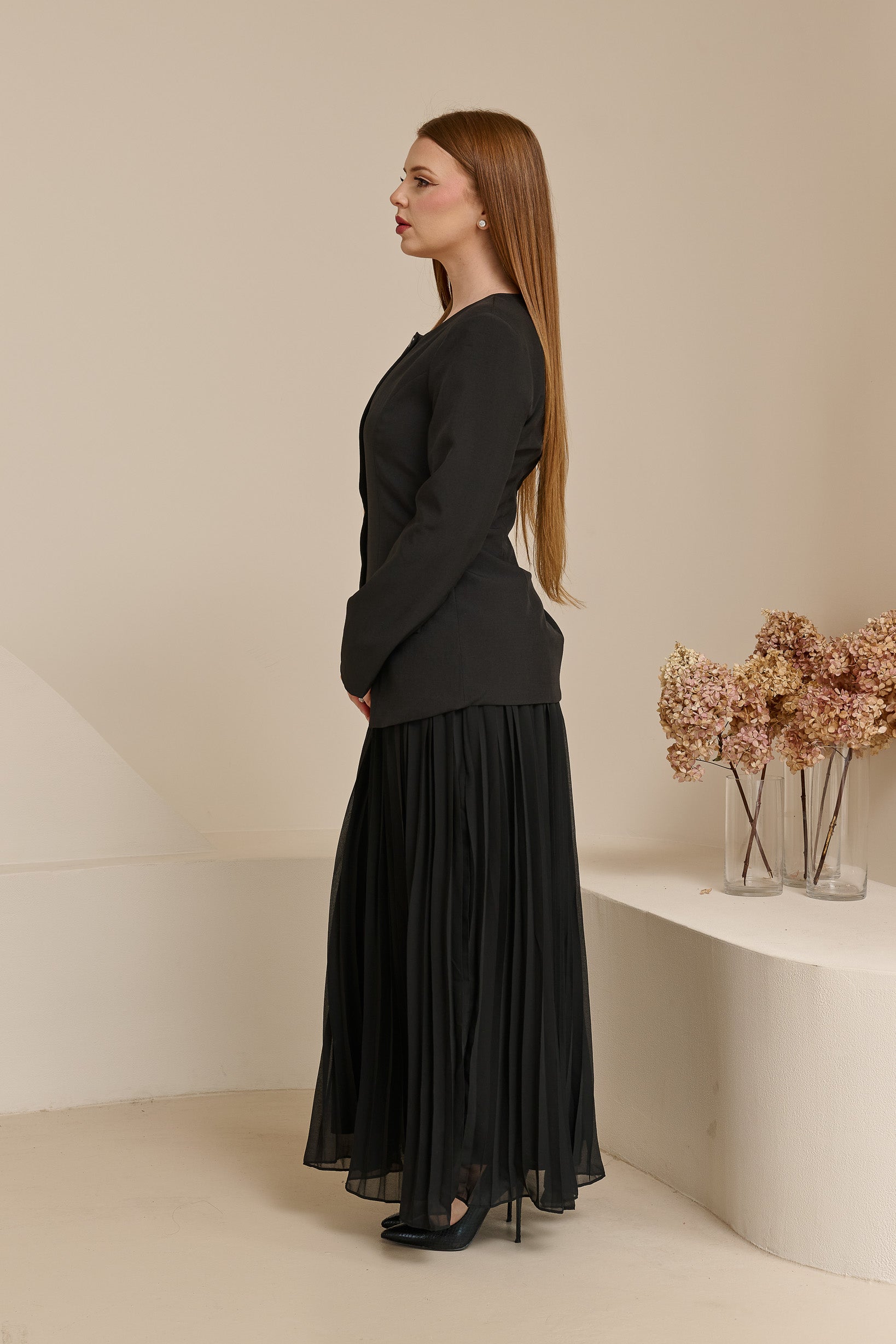 Miraj Blazer Pleat Dress